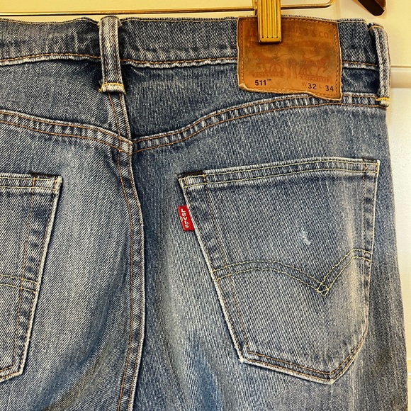 Levi 511 White Oak Cone Denim Jeans. 34” Inseam - Picture 5 of 10